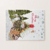 Gingerbread House Kerst Puzzel (Horizontaal)