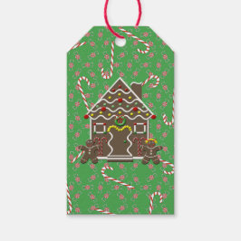 Gingerbread House Kerst Snoep Cadeaulabel
