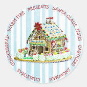 Gingerbread House Kerst Sticker (Voorkant)