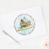 Gingerbread House Kerst Sticker (Envelop)