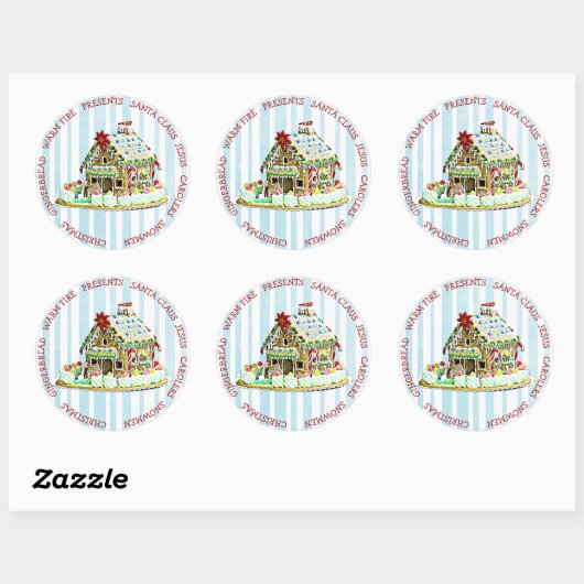 Gingerbread House Kerst Sticker (Vel)