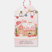Gingerbread House Kerstfeest Cadeaulabel (Voorkant)