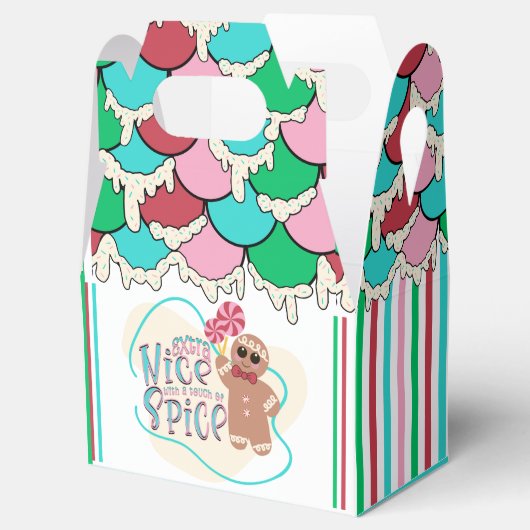 Gingerbread House Kerstfeest Favor Box Bedankdoosjes (Geopend)