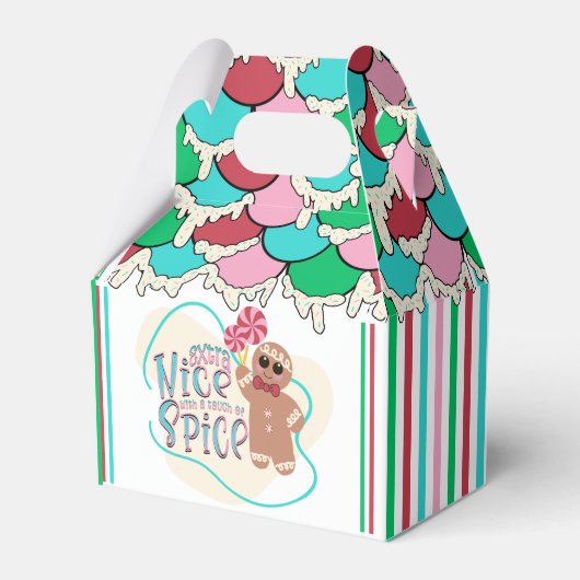 Gingerbread House Kerstfeest Favor Box Bedankdoosjes (Voorkant Zijde)