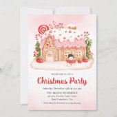 Gingerbread House Kerstfeest Kaart (Voorkant)