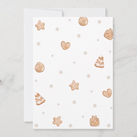 Gingerbread House Kerstfeest uitnodiging (Achterkant)