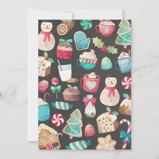 Gingerbread House Kerstfeest uitnodiging (Achterkant)