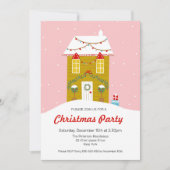 Gingerbread House Kerstfeest uitnodiging (Voorkant)