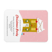Gingerbread House Kerstfeest uitnodiging Magneet (Horizontaal)