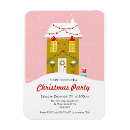 Gingerbread House Kerstfeest uitnodiging Magneet