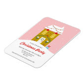 Gingerbread House Kerstfeest uitnodiging Magneet (Linkerzijde)