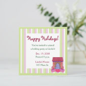 Gingerbread House Kerstfeest Uitnodigingen (Staand voorkant)