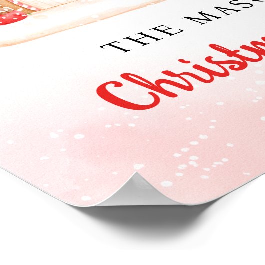 Gingerbread House Kerstfeest Welkom Poster (Hoek)