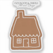 Gingerbread House Kerstkoekje Kiss-Cut Sticker (Voorkant)