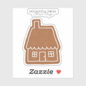 Gingerbread House Kerstkoekje Kiss-Cut Sticker (Vel)