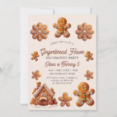 Gingerbread House Kerstmis 5e verjaardagsfeest Kaart (Voorkant)