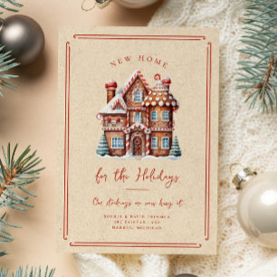 Gingerbread House Kerstmis Bewegende aankondiging