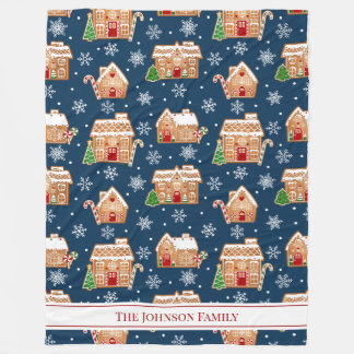 Gingerbread House Kerstmis Fleece Deken