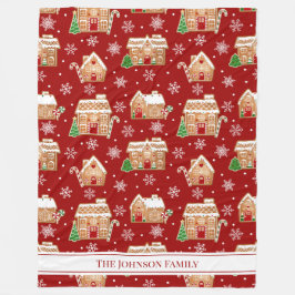 Gingerbread House Kerstmis Fleece Deken