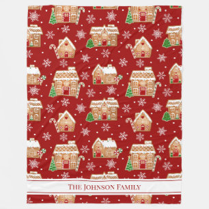Gingerbread House Kerstmis Fleece Deken