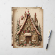 Gingerbread House Kerstmis Scrapbook Papier