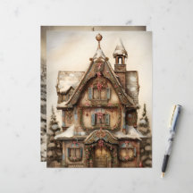 Gingerbread House Kerstmis Scrapbook Papier