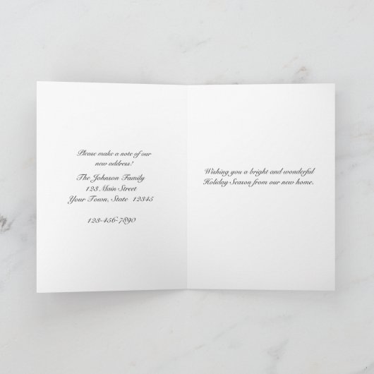 Gingerbread House, Kerstmis van nieuw adres Feestdagen Kaart (Binnen)