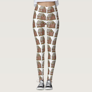 Gingerbread House Kerstvakantie bakken Leggings