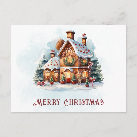 Gingerbread House Kerstvakantie Briefkaart (Voorkant)