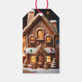 Gingerbread House Kerstvakantie cadeau Label Cadeaulabel