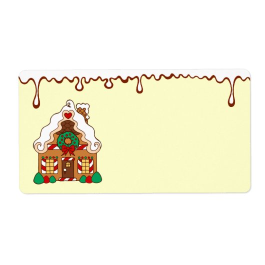 Gingerbread House Keuken Label (Voorkant)