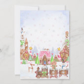 Gingerbread House Koekje Versieren Feestje Kaart (Achterkant)