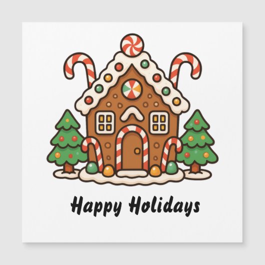 Gingerbread House Magnetic Card (Voorkant)