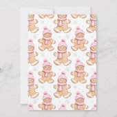 Gingerbread House Meisje Verjaardagsfeest Uitnodig Kaart (Achterkant)