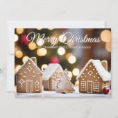 Gingerbread House Merry Christmas Real Estate Feestdagenkaart (Voorkant)