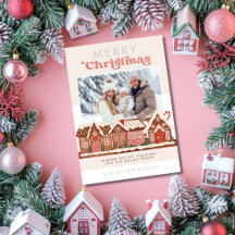 Gingerbread House Modern Gelukkig Kerstmis Foto