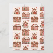 Gingerbread House Modern kerstfeest Kaart (Achterkant)