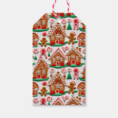 Gingerbread House Needlework Kerst Feestdagen Cadeaulabel (Voorkant)