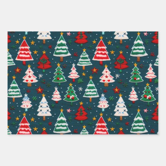 Gingerbread House Needlework Kerst Feestdagen Inpakpapier Vel (Voorkant 2)