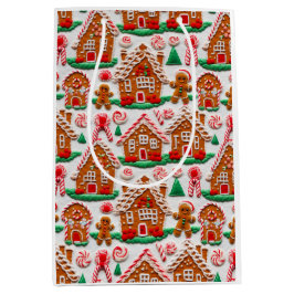 Gingerbread House Needlework Kerst Feestdagen Medium Cadeauzakje