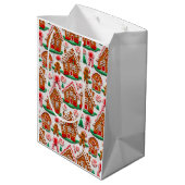 Gingerbread House Needlework Kerst Feestdagen Medium Cadeauzakje (Achterkant Gekanteld)