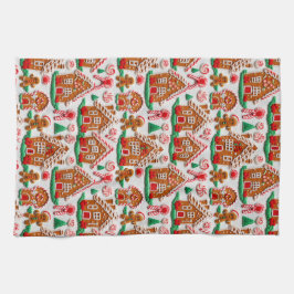 Gingerbread House Needlework Kerst Feestdagen Theedoek