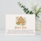 Gingerbread House Nesting Party Books voor Baby Informatiekaartje (Staand voorkant)