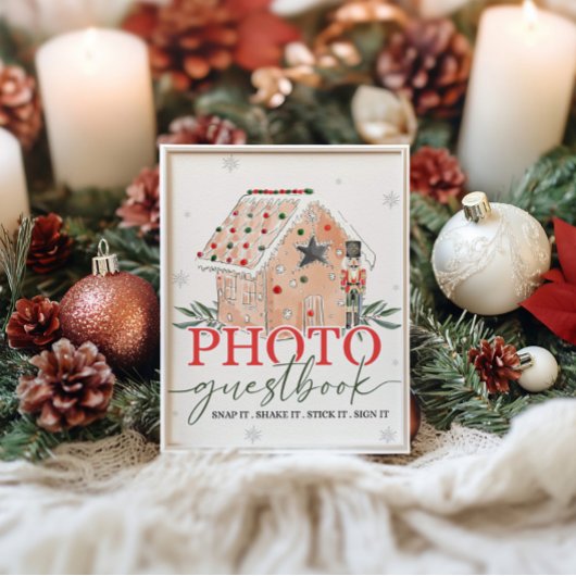 Gingerbread House Notenkraker Guest Book Tafelbord Poster