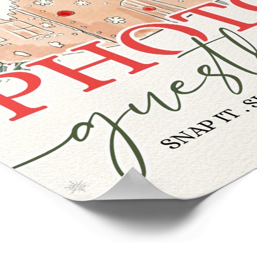 Gingerbread House Notenkraker Guest Book Tafelbord Poster (Hoek)