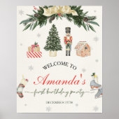 Gingerbread House Notenkraker Verjaardag Welkomstb Poster (Voorkant)