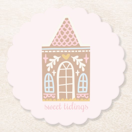 Gingerbread House Papier Onderzetter (Voorkant)
