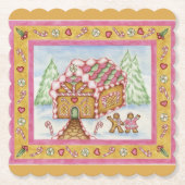 Gingerbread House Papier Onderzetters (Voorkant)