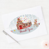 Gingerbread House party Favor Stickers (Envelop)