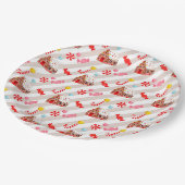 Gingerbread House Party Paper Borden Papieren Bordje (Gekanteld)